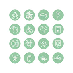 Acai, cocoa, goji, guarana, spirulina, coconut, quinoa, camu camu, maca, honey, vanilla kelp. Organic superfoods for health and diet. Detox and weightloss supplements.