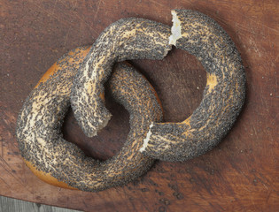 Bublik with poppy seeds