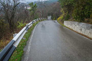 Winding road in the mountains