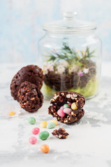 Easter Chocolate and Puffed Wheat Egg with Surprise