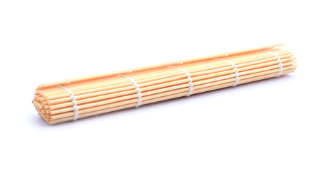  bamboo sushi material mat maker roll up isolated white background