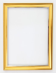 Frame gold on a white background.