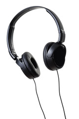 isolated black headphone