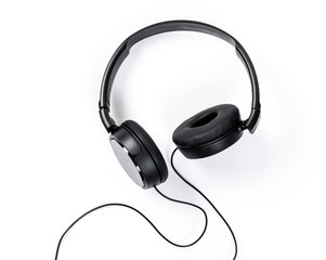 isolated black headphone