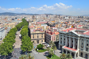 Fototapeta na wymiar Top-view of Barcelona