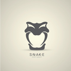 vector angry dangerous snake logo design