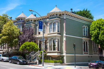 Classic Victorian house in San Francisco, California, USA