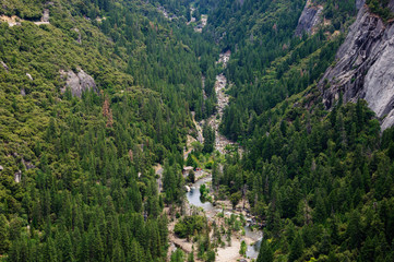 Fototapeta na wymiar River Valley in Yosemite National Park, California USA