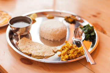 Nepali Thali, Upper Mustang style