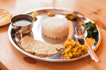 Nepali Thali, Upper Mustang style