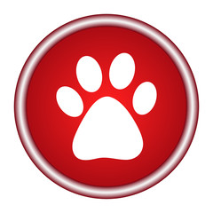 Vector icon footprint of an animal.