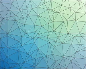 Blue polygon and geometric background with dark lines