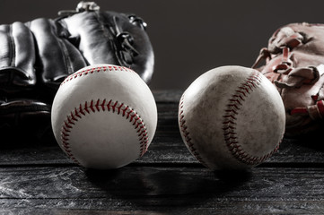 baseball glove and baseball