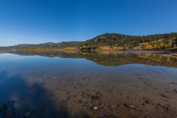 Scenic Two Oceans Lake Teton National Park in Fall