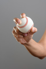 baseball in man's hand
