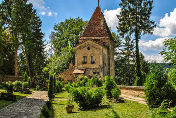 Fototapeta na wymiar Ancient house in Sighisoara, Transylvania, Romania.