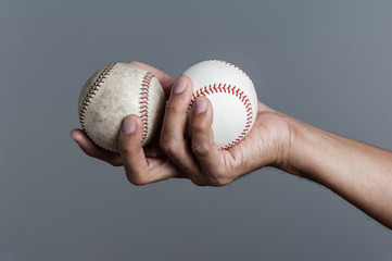 baseball in man's hand