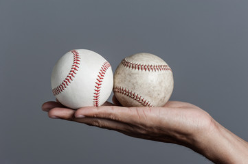 baseball in man's hand