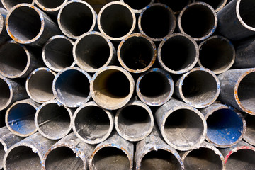 Scaffolding Pipes Close Up