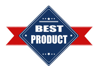 Best product label with ribbon