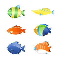 fish cartoon set