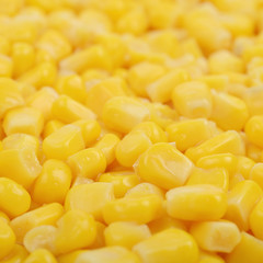 Surface coated with the canned corn