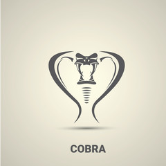 vector dangerous cobra snake icon