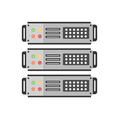 servers flat icon