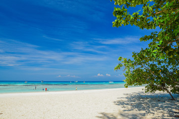 Tropical beach Sea Sand sky and summer day