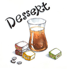 Turkish delight and tea