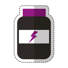 protein bottle lifestyle icon vector illustration design