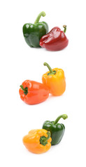 Two peppers isolated