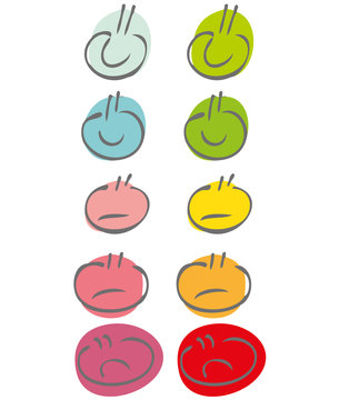 Gesichter mit Emotionen