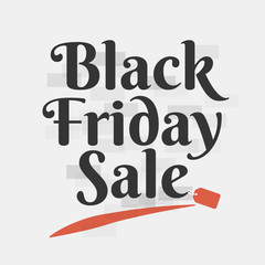 Black Friday sale inscription design template. Black Friday banner. Vector illustration