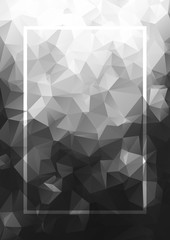 Abstract background gray frame. Geometric vector pattern