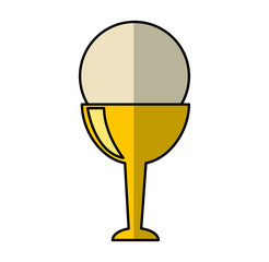 first communion chalice icon vector illustration design