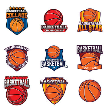 basketball badge set