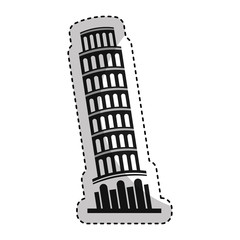 pisa tower isolated icon vector illustration design