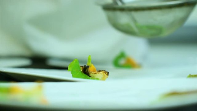 dressage, assiette gastronomique