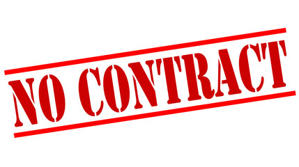 NO CONTRACT stamp