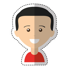 young man avatar character vector illustration design