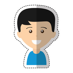 young man avatar character vector illustration design