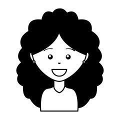 young woman avatar character vector illustration design