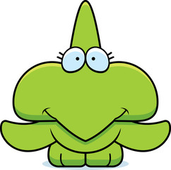 Cartoon Pterodactyl Smiling
