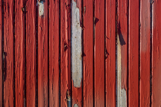 alte rote verwitterte Holzwand 