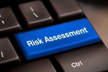 Fototapeta premium risk assess assessment project market keyboard button