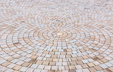 Duotone yellow and Gray Brick Stone on The Ground for Street Road