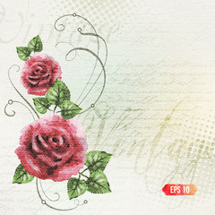 vintage flowers background.