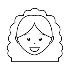 young woman avatar character vector illustration design