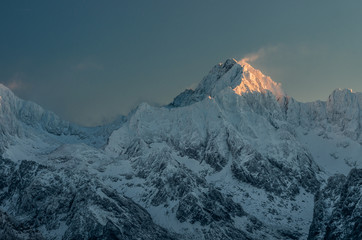 Fototapeta premium Gerlach, highest peak of Tatra mountains in the winter